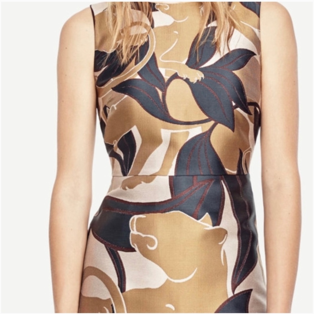 Ann Taylor Madeleine Marx Jaguar Brocade Sheath Dress